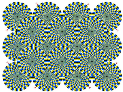 Abb 1: Akiyoshi Kitaoka, Rotating Snakes