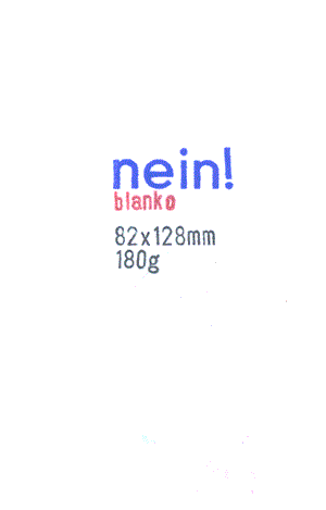 nein! blanko
